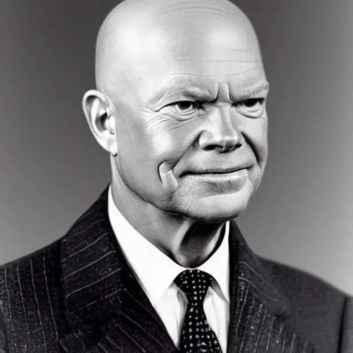 Prompt: official close up portrait of United States Dwight D. Eisenhower as an African American with dreadlock, digital art