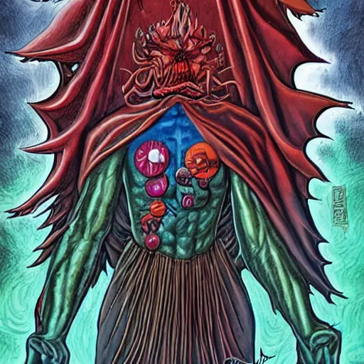 Image similar to highly detailed surreal art of morbius in the style of moebius