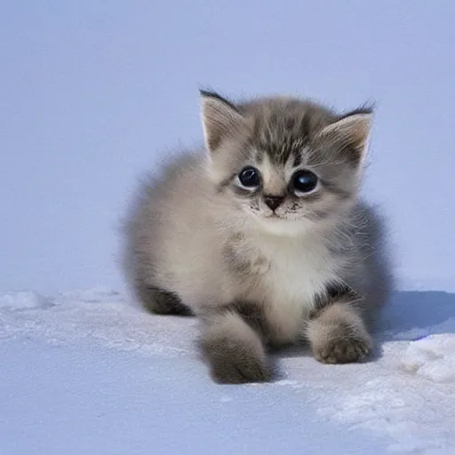 Image similar to The worlds cutest!!! kitten and cutest!!! arctic seal