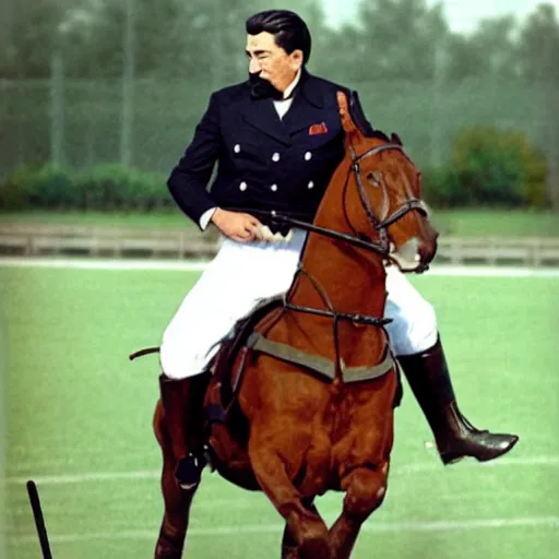 Prompt: stalin playing a polo game