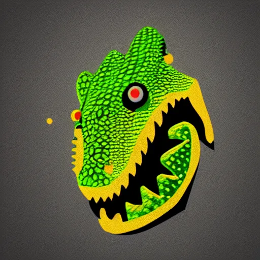 Prompt: cyborg crocodile but minimalistic corporative art, trending on artstation, minimalism