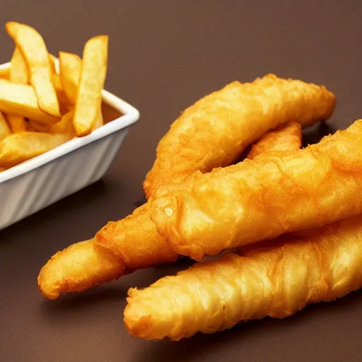 Prompt: hyper realistic photo of a fish and chips