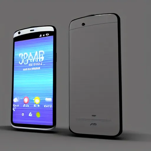 Prompt: a 3 d render of a smartphone from the year 2 0 5 0, highly detailed