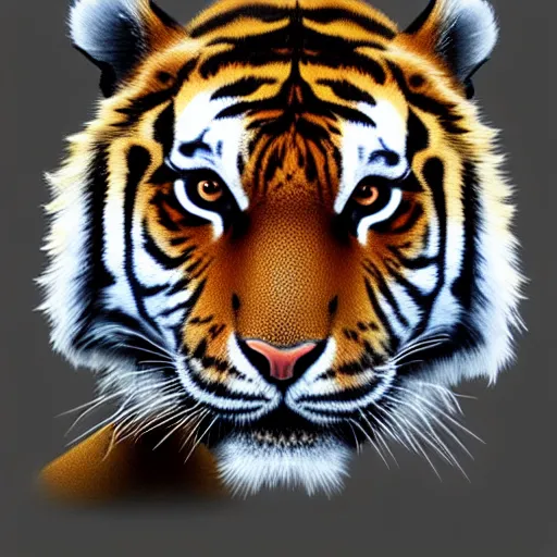 Prompt: “tiger running rewards the camera, photo realism, trending on artstation”