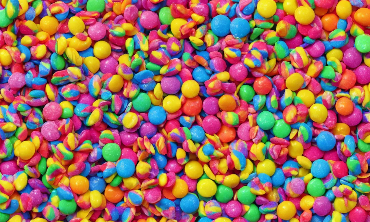 Image similar to extreme candy maximalism