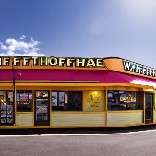 Prompt: detailed wafflehouse restaurant 4k