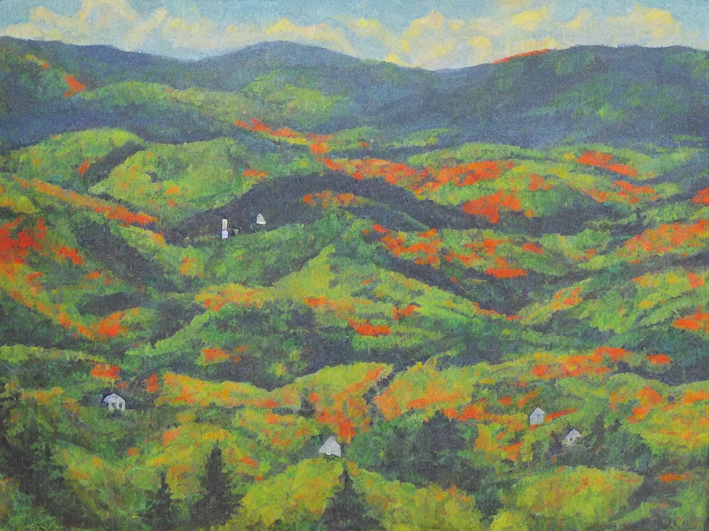 Image similar to the laurentians. artwork by susanne la.