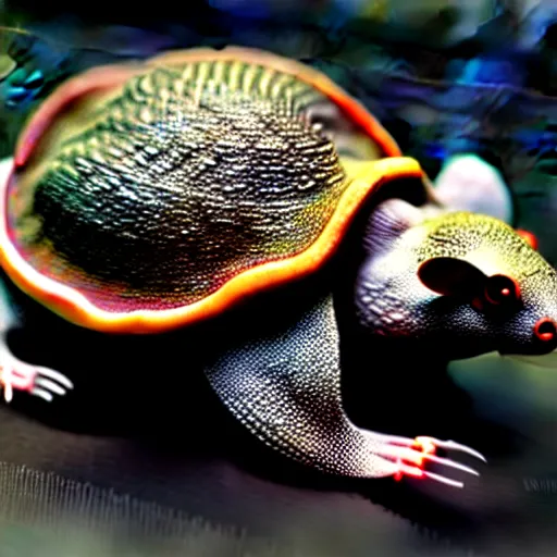 Prompt: , mouse turtle hybrid, ultra realistic, intricate details, highly detailed, photorealistic, octane render, 8 k, unreal engine.