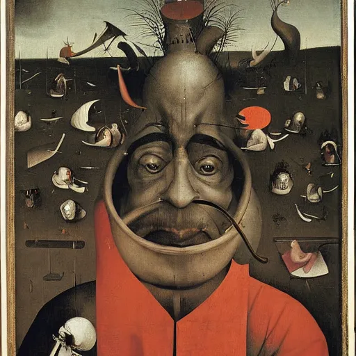 Image similar to dizzy gillespie by hieronymus bosch