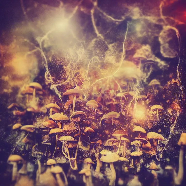 Image similar to double exposure of dally life, symbols of live, explosion, love is the most relevant theme, love is infinity, love is begin of all, 8 k resolution, artistic mode, artistic, trending on instagram, long exposure, love art, serious, fantasy and dreams vibes, mushrooms style and macro style