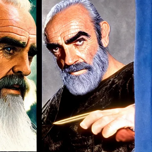 Image similar to Sean Connery as Saruman