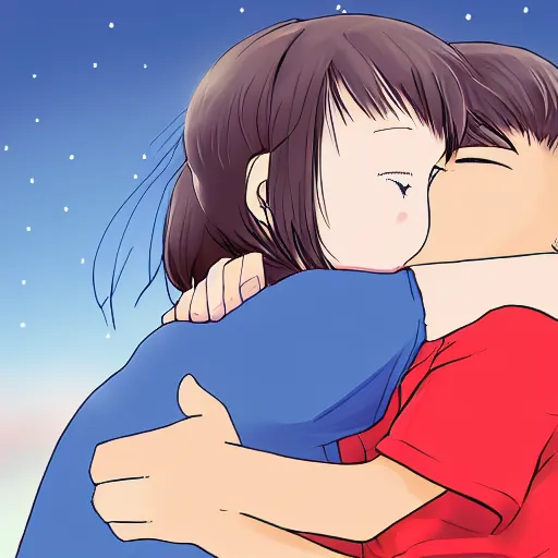 Image similar to teenager girl hugs boy 1 4 yo 1 5 yo innocent love pixiv fanbox