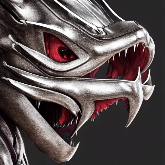 Image similar to detailed close maw shot of a gigantic goddess elegant beautiful stunning anthropomorphic hot robot mecha female dragon, eating tiny scared humans, with sleek silver metal armor and cat ears, OLED visor over eyes, micro art, vore, digital art, mawshot, dragon vore, dragon maw, furry art, high quality, 8k 3D realistic, macro art, micro art, Furaffinity, Deviantart, Eka's Portal, G6