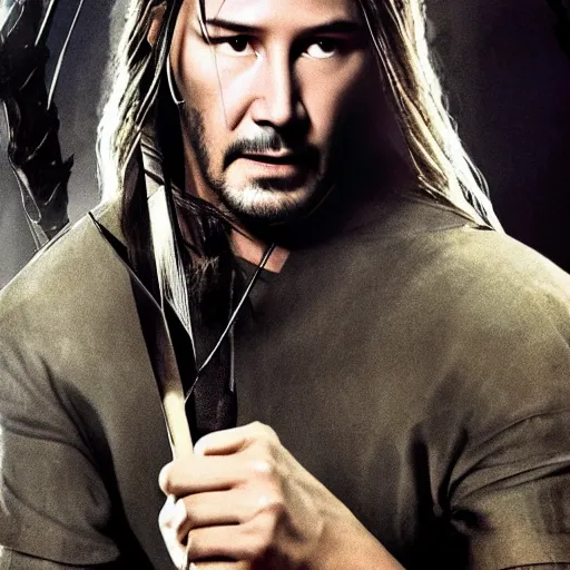 Image similar to Keanu Reeves as Legolas