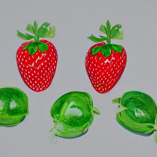 Image similar to a green strawberry