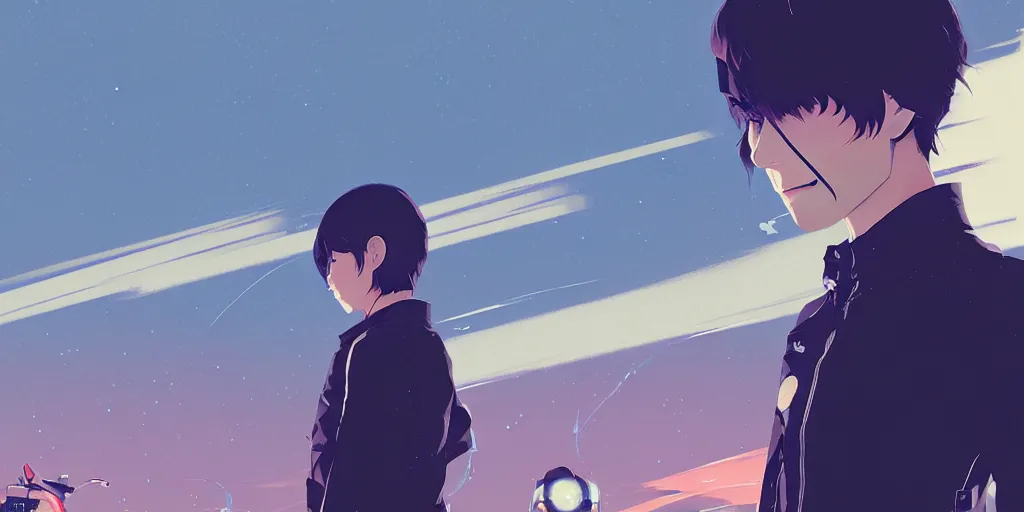 Image similar to portrait of a kamen rider rx by ilya kuvshinov, cloudy sky background lush landscape ln illustration concept art anime key visual trending pixiv by victo ngai fanbox by greg rutkowski makoto shinkai takashi takeuchi studio ghibli