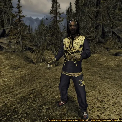 Image similar to snoop dogg in skyrim