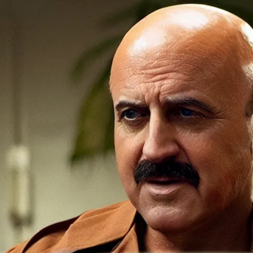 Image similar to doctor phil as captain benjamin in apocalypse now, 8k resolution, full HD, cinematic lighting, award winning, anatomically correct