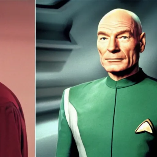 Prompt: bryan cranston as captain picard in star trek the next generation