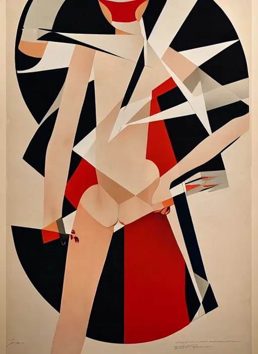 Image similar to constructivism monumental graphic super flat style figurative detailed portrait by avant garde painter and leon bakst, illusion surreal art, highly conceptual figurative art, intricate detailed illustration drawing, controversial poster art, geometrical drawings, no blur