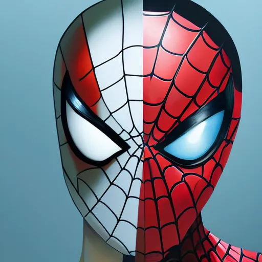Image similar to face icon stylized minimalist spiderman, loftis, cory behance hd by jesper ejsing, by rhads, makoto shinkai and lois van baarle, ilya kuvshinov, rossdraws global illumination