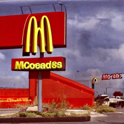 Image similar to mcdonalds gets nuked, historical photograph