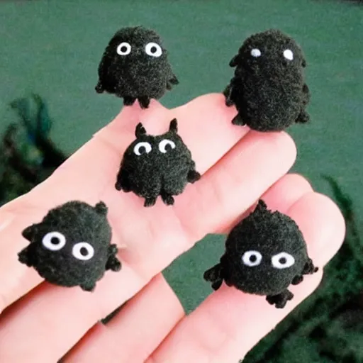 Image similar to soot sprite in the style of studio ghibli