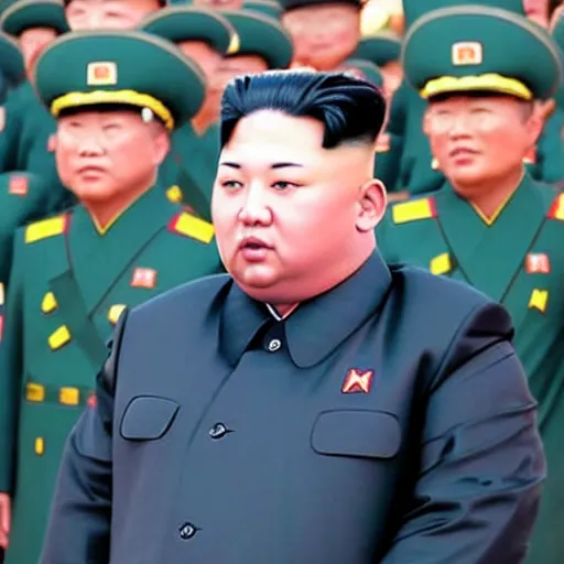 Prompt: A still of Kim Jong Un in Star Trek