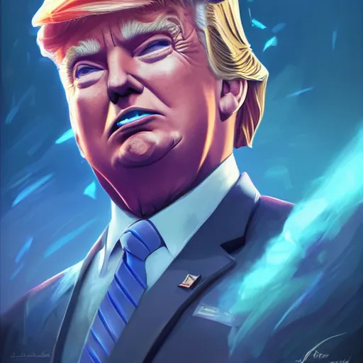 Prompt: Donald Trump as a League of Legends Champion, Riot Games art, global illumination lighting, artstation lois van baarle, ilya kuvshinov, rossdraws