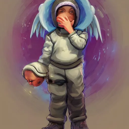 Image similar to baby Angel cherub,wearing a halo, ski mask, balaclava, wearing angel halo covered face, hoodie, hip hop golden necklace fantasy art apex fortnite Video game icon, 2d game art gta5 cover , official fanart behance hd artstation by Jesper Ejsing, by RHADS, Makoto Shinkai and Lois van baarle, ilya kuvshinov, rossdraws