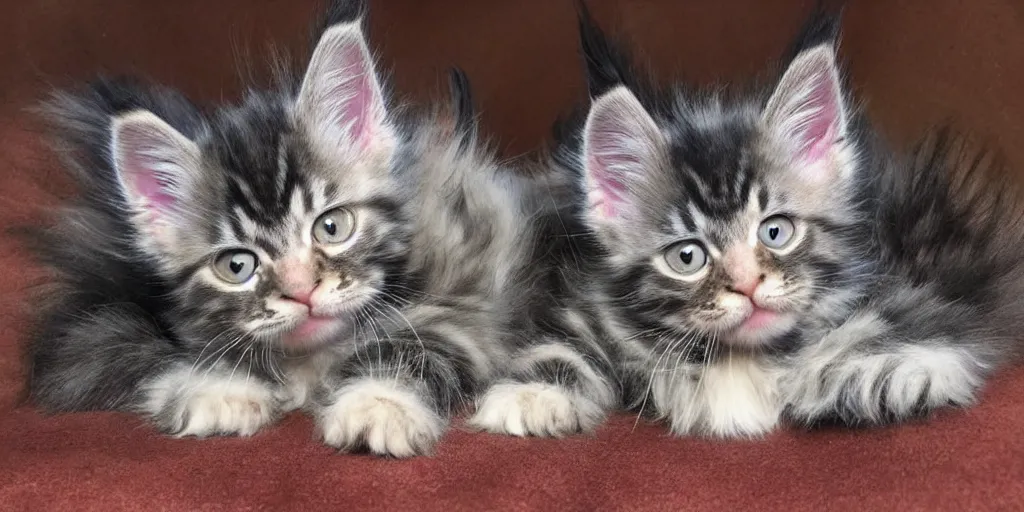 Prompt: maine coon kitten descendant 1 million in the future. the kitten wears a spacesuit, and explores cosmos in a space ship with a cat tree. science fiction blockbuster movie kittens rule the world or my favorite martian is a kitten!, lightyear ( film, 2 0 2 2 ), star wars, silent running, sttng, arrival.