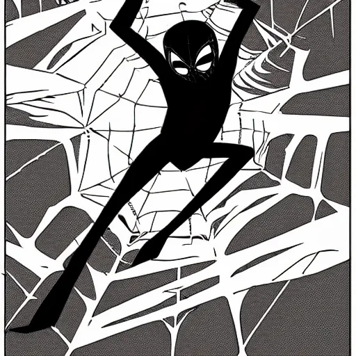 Prompt: spider cryptid, comic book art style