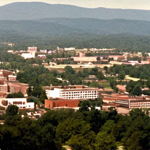 Prompt: photograph of charlottesville virginia in the early 9 0 s