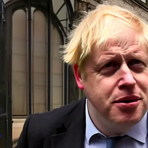 Image similar to medium shot photo of Boris Johnson smoking weed, 4k, ultra HD