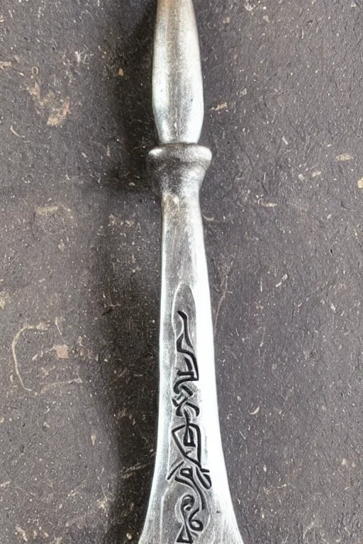 Prompt: ultra realistic blacksmiths hammer with a smiling face, engraved with hebrew script.