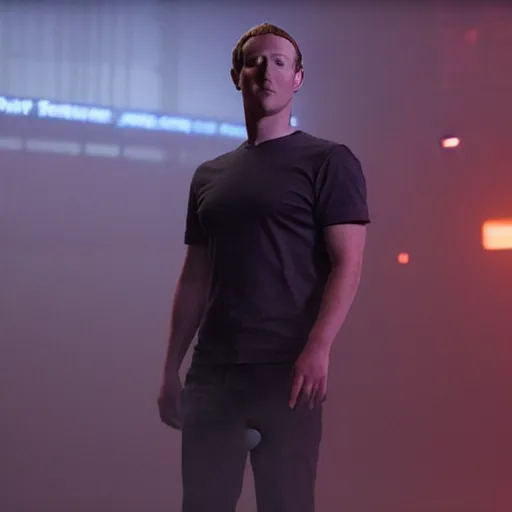 Prompt: mark zuckerberg in blade runner 2 0 4 9