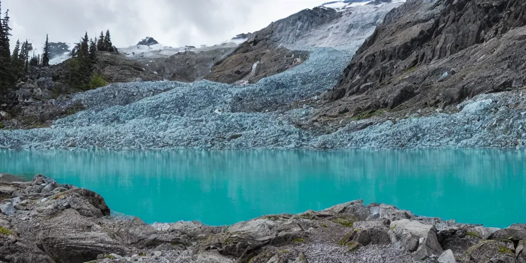 Image similar to glacial lake, blue water, washington state, many trees, high rocks