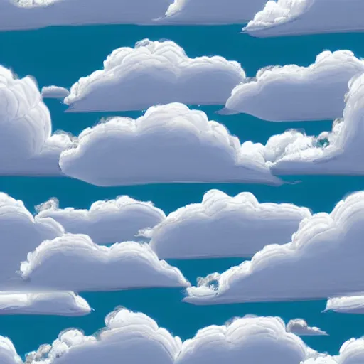 Prompt: seamless digital painting of the sky with with clouds, h - 1 0 2 4 w - 5 1 2