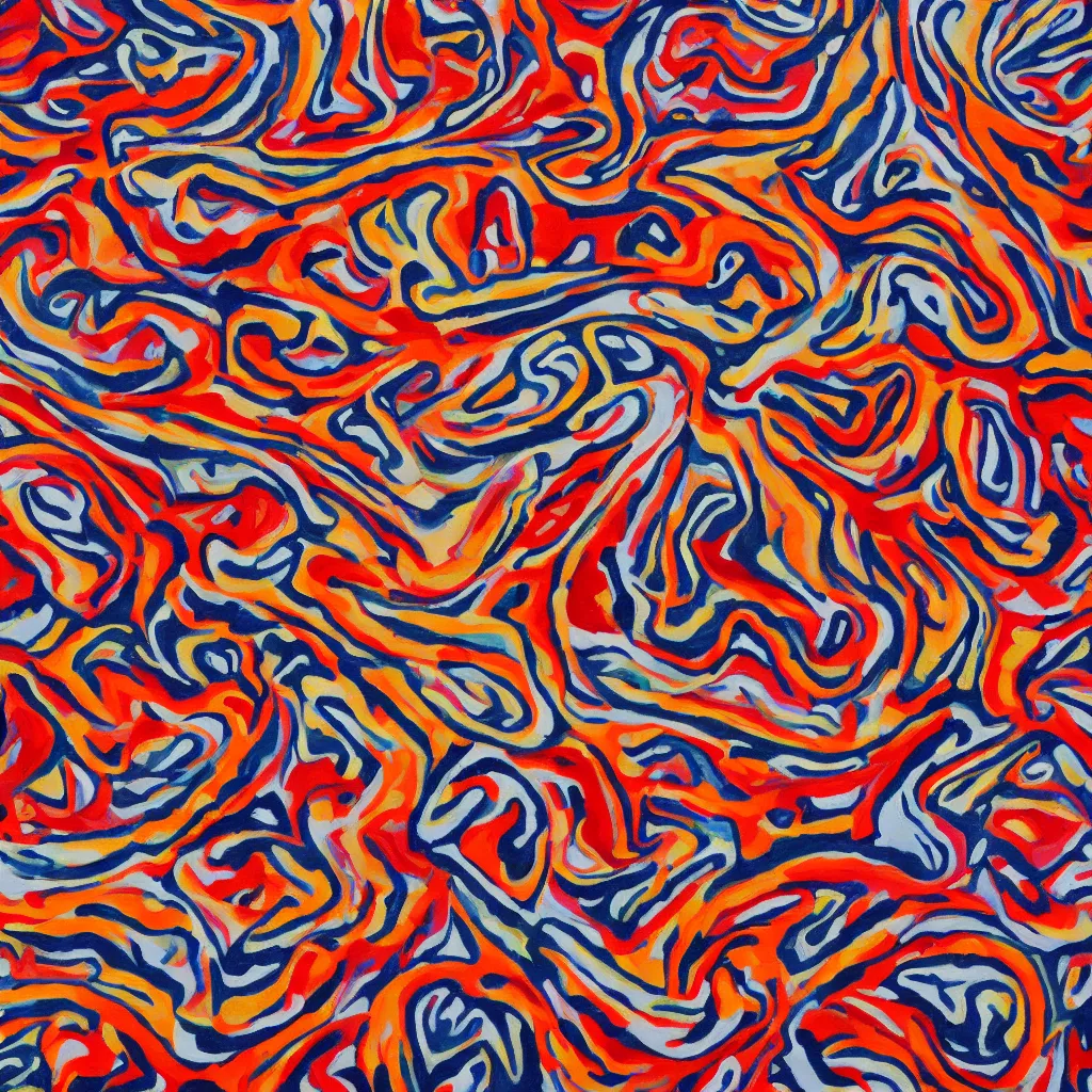 Image similar to a photorealistic painting of a beautiful chilean pattern, oilpainting