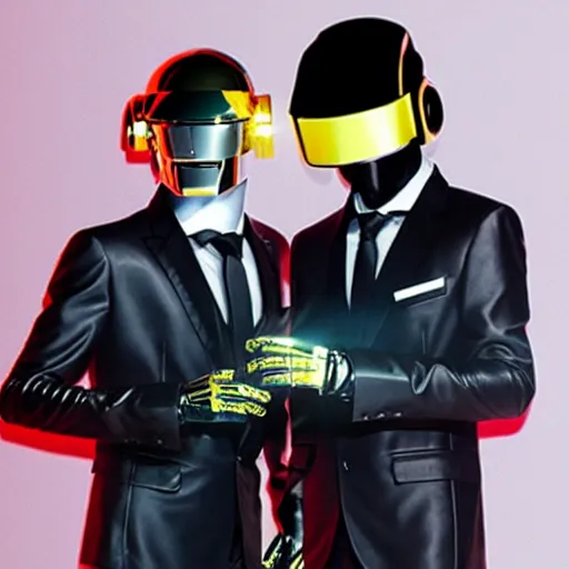 Prompt: Daft Punk Performs live with The Muppets