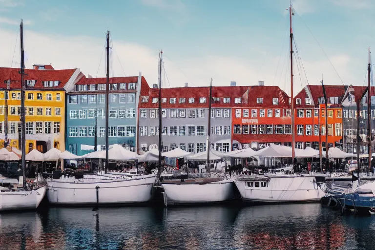 Prompt: Copenhagen in the centre of Cape Town, city wallpaper 4k