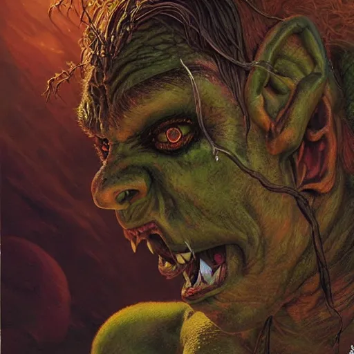 Image similar to creepy goblin orc by Mark Brooks, Donato Giancola, Victor Nizovtsev, Scarlett Hooft, Graafland, Chris Moore