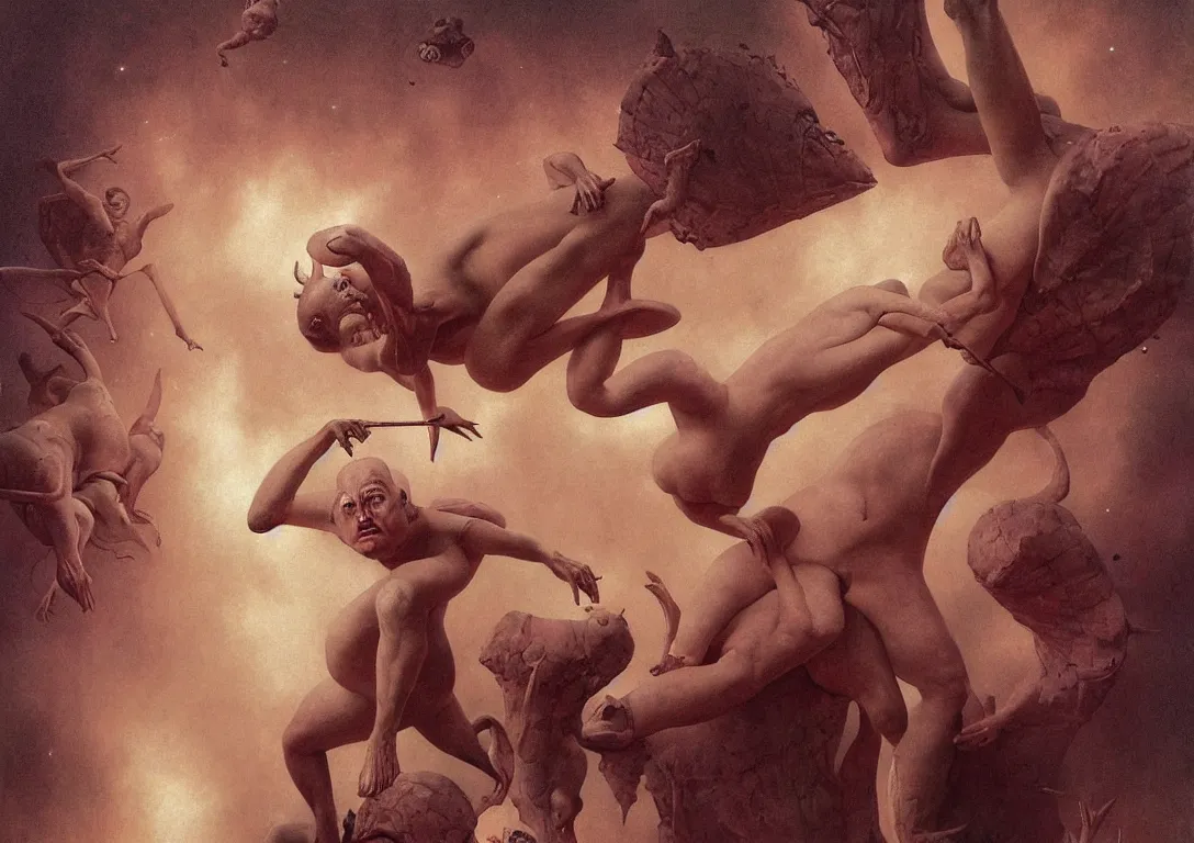 Prompt: patrick star in the style of wayne barlowe, gustav moreau, goward, bussiere, roberto ferri, santiago caruso, luis ricardo falero, frazetta