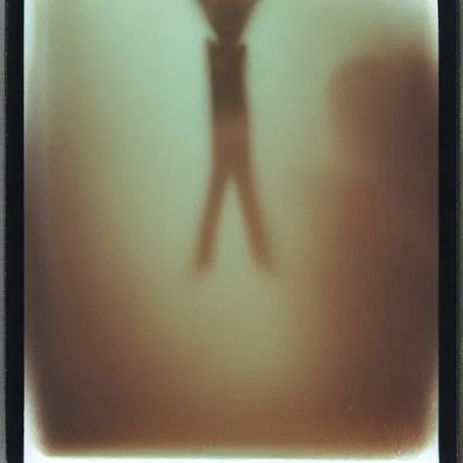 Image similar to photograph of a glitchy monster, scary, uncanny, shot on polaroid