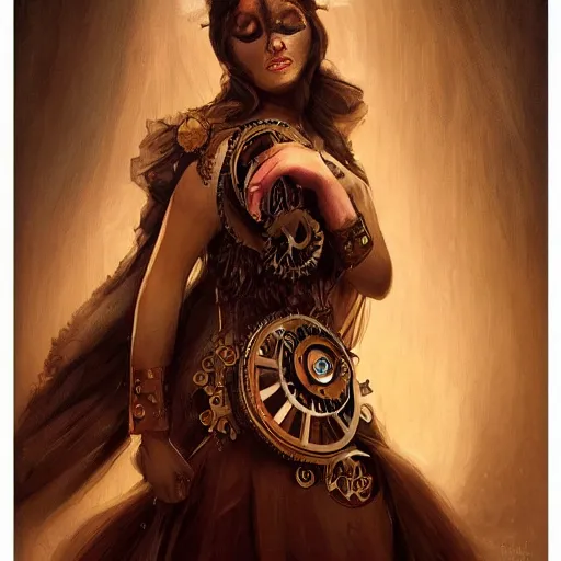 Prompt: amazing lifelike award winning clockwork phantom trending on art station artgerm greg rutowski alpgonse mucha cinematic