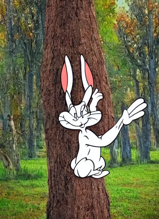 Prompt: bugs bunny as a tree