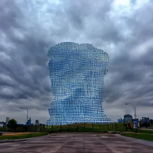 Image similar to clouds in the shape of a building