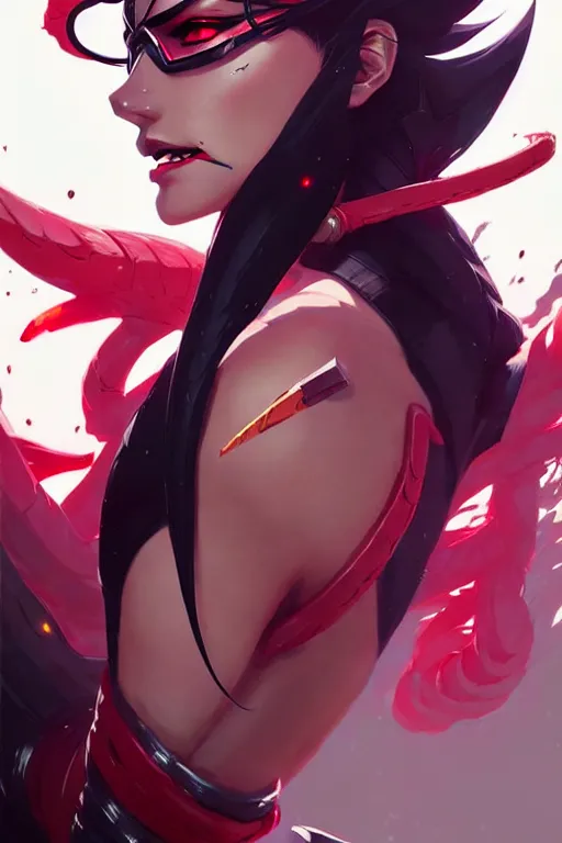 Image similar to a ultradetailed painting of vayne from league of legends by conrad roset, greg rutkowski and makoto shinkai trending on artstation