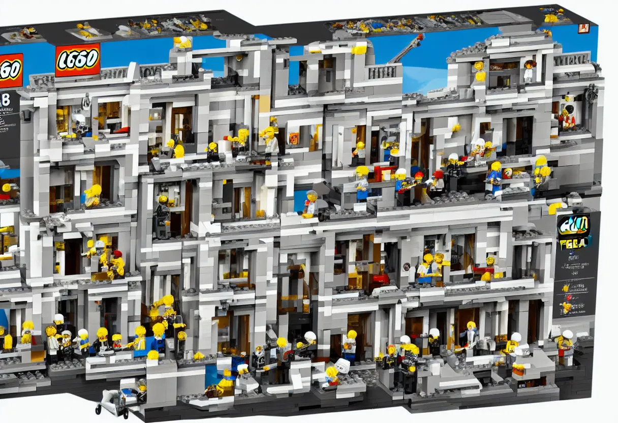 Image similar to mar - a - lago fbi raid lego set