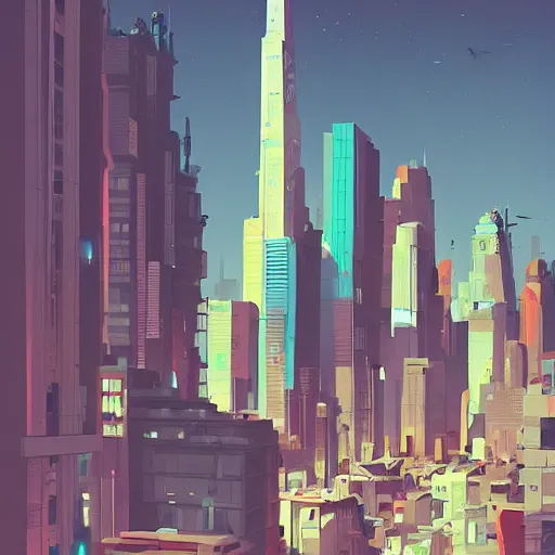 Prompt: urban city by james gilleard